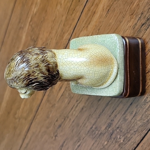 Vtg, Takihashi San Francisco, Lion Trinket Box, Crazed Glazing, Magnificent. - Picture 7 of 9